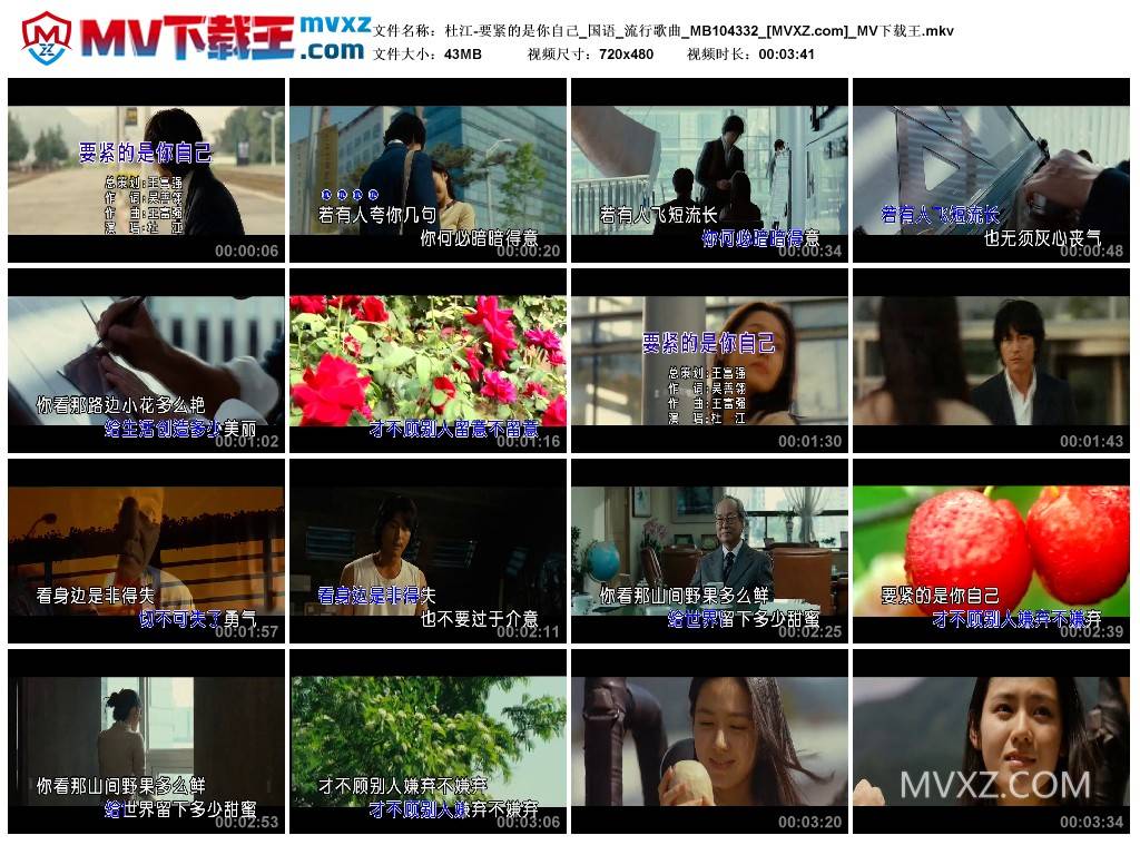 杜江-要紧的是你自己_国语_流行歌曲_MB104332